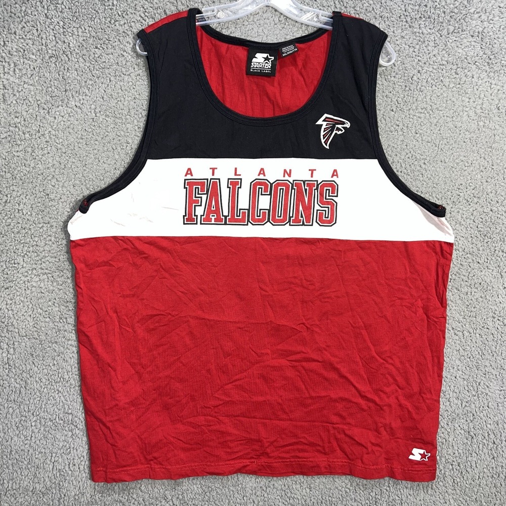VTG Starter Black Label Atlanta Falcons Shirt Men's 2XL XXL Color Block Tank Top
